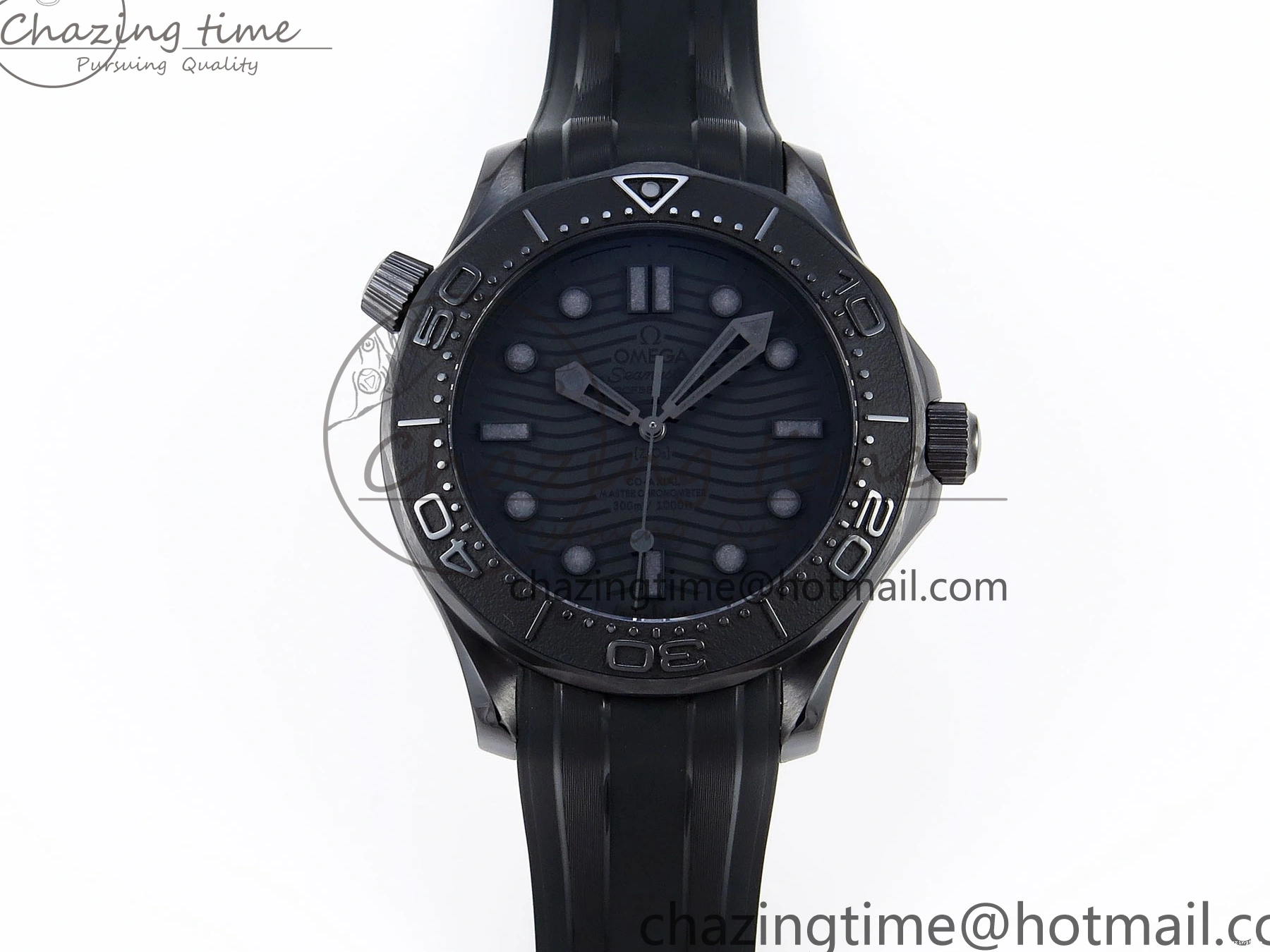 0325 SEAMASTER 300M 43.5MM BLACK CERAMIC VSF 1:1 BEST EDITION BLACK DIAL ON BLACK RUBBER STRAP A FashionForward 7766